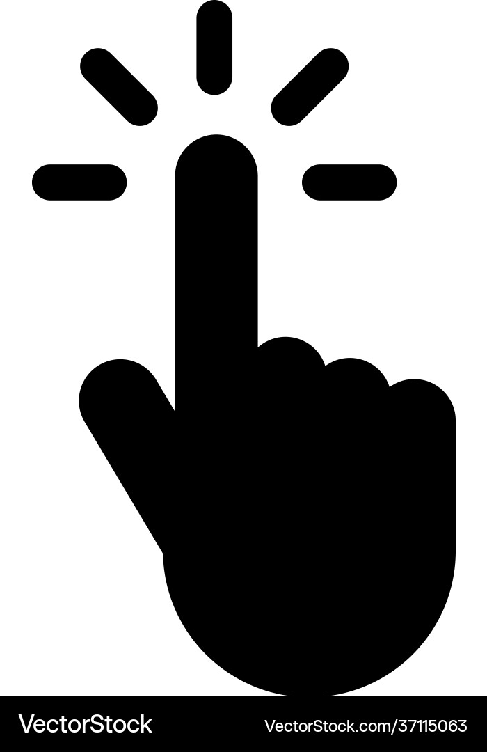 Cursor click icon design template vector image