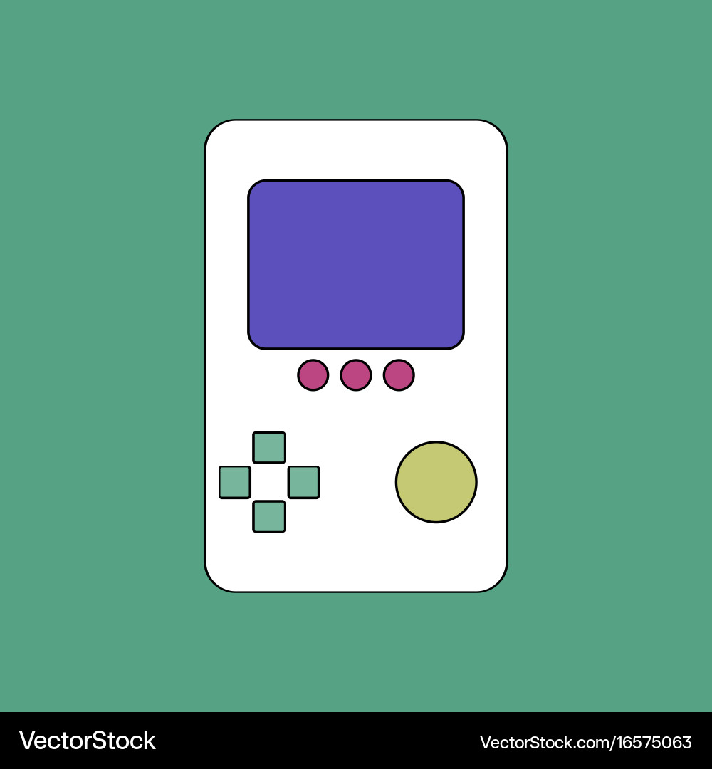 Flat icon design collection tetris portable game vector image