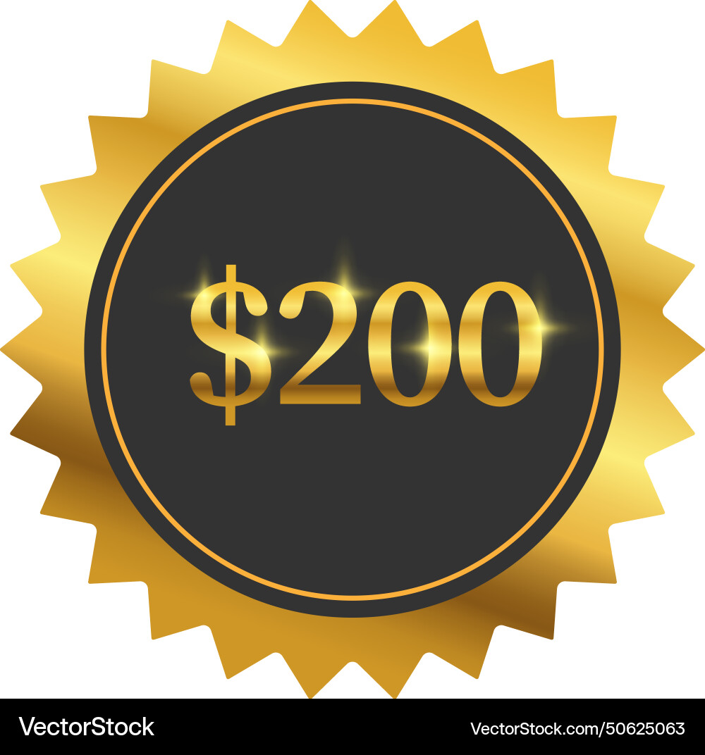 Gold circles with sharp edges and value Gold circles with sharp edges and value vector image