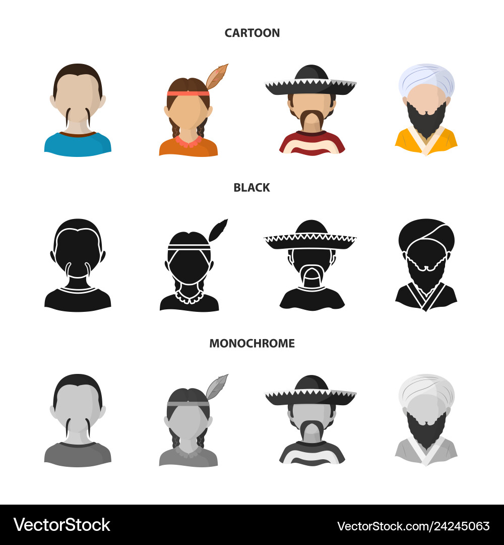 Isolated object of imitator and resident icon set Vector Image