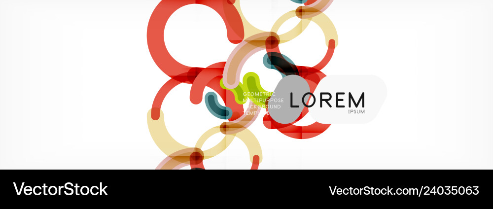 Linear design circle background Vector Image