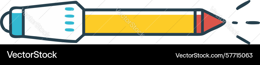 Pencil tip with glowing effect idea or highlight Vector Image