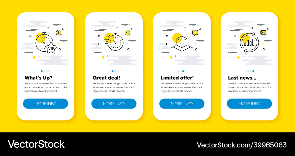 Set of vip timer and augmented Set of vip timer and augmented vector image