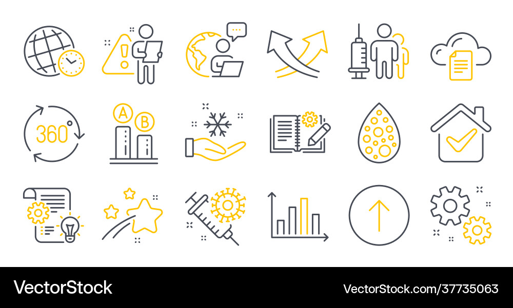 Set science icons such as ab testing Set science icons such as ab testing Vector Image