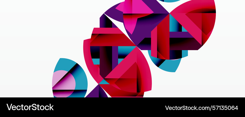 Abstract geometric shapes overlap creating Abstract geometric shapes overlap creating Vector Image