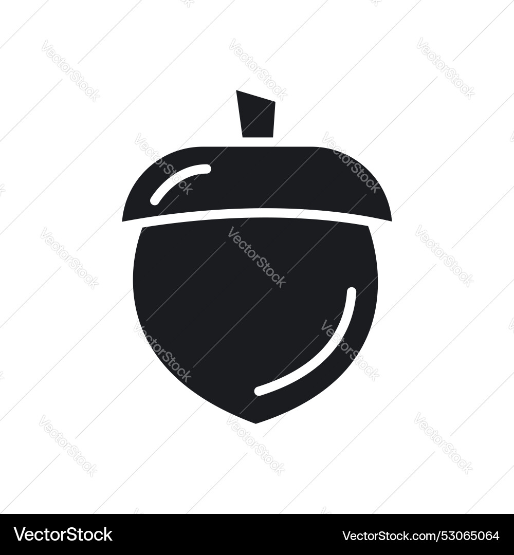 Acorn icon isolated on white background Vector Image