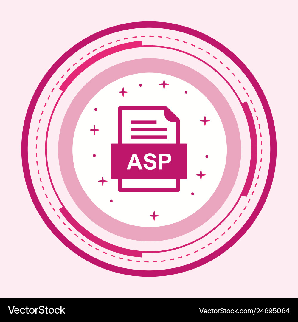 Asp file document icon Vector Image