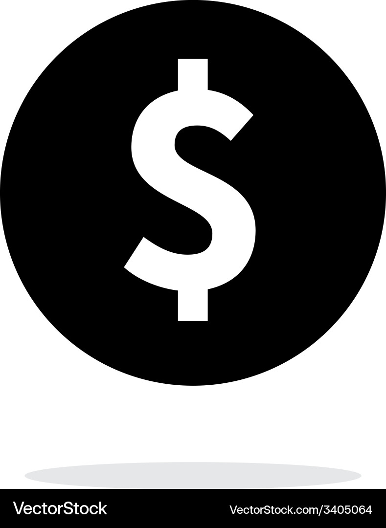 Coin with dollar sign simple icon on white Vector Image