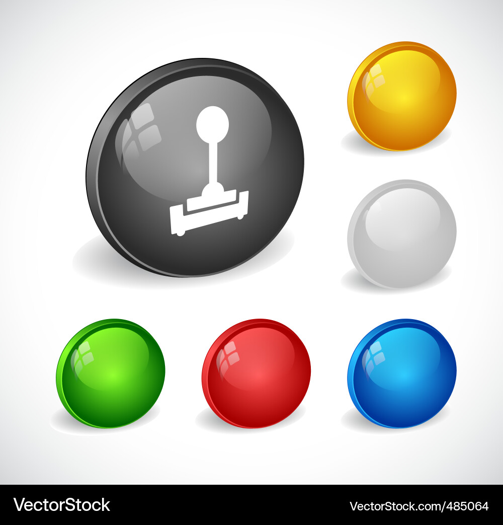 Color 3d buttons for web Vector Image
