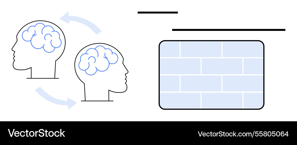 Concept of mental barriers and problem-solving Vector Image