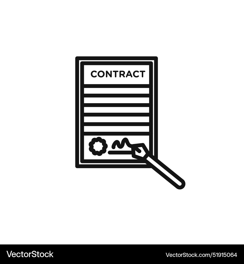 Contract signing icon set collection for web Contract signing icon set collection for web Vector Image