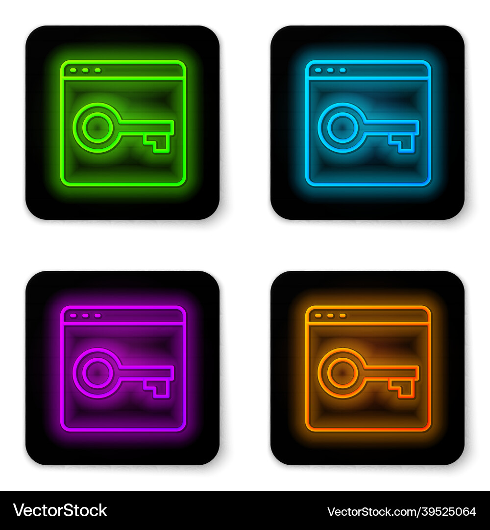Glowing neon line secure your site with https ssl Glowing neon line secure your site with https ssl vector image