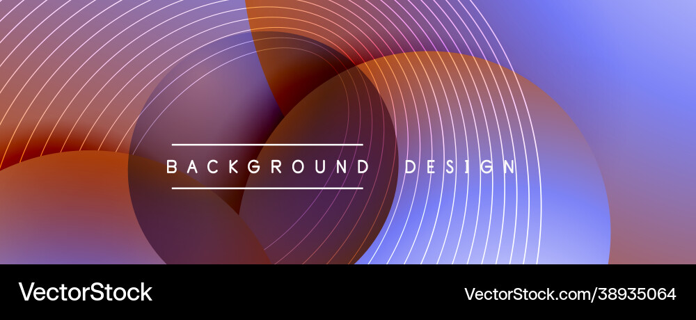 Gradient circles with shadows techno Gradient circles with shadows techno vector image