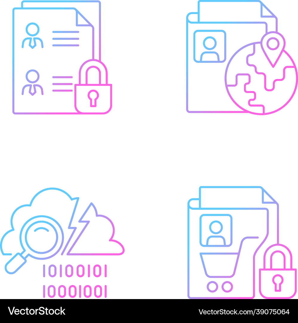 Maintain information security gradient linear Maintain information security gradient linear Vector Image