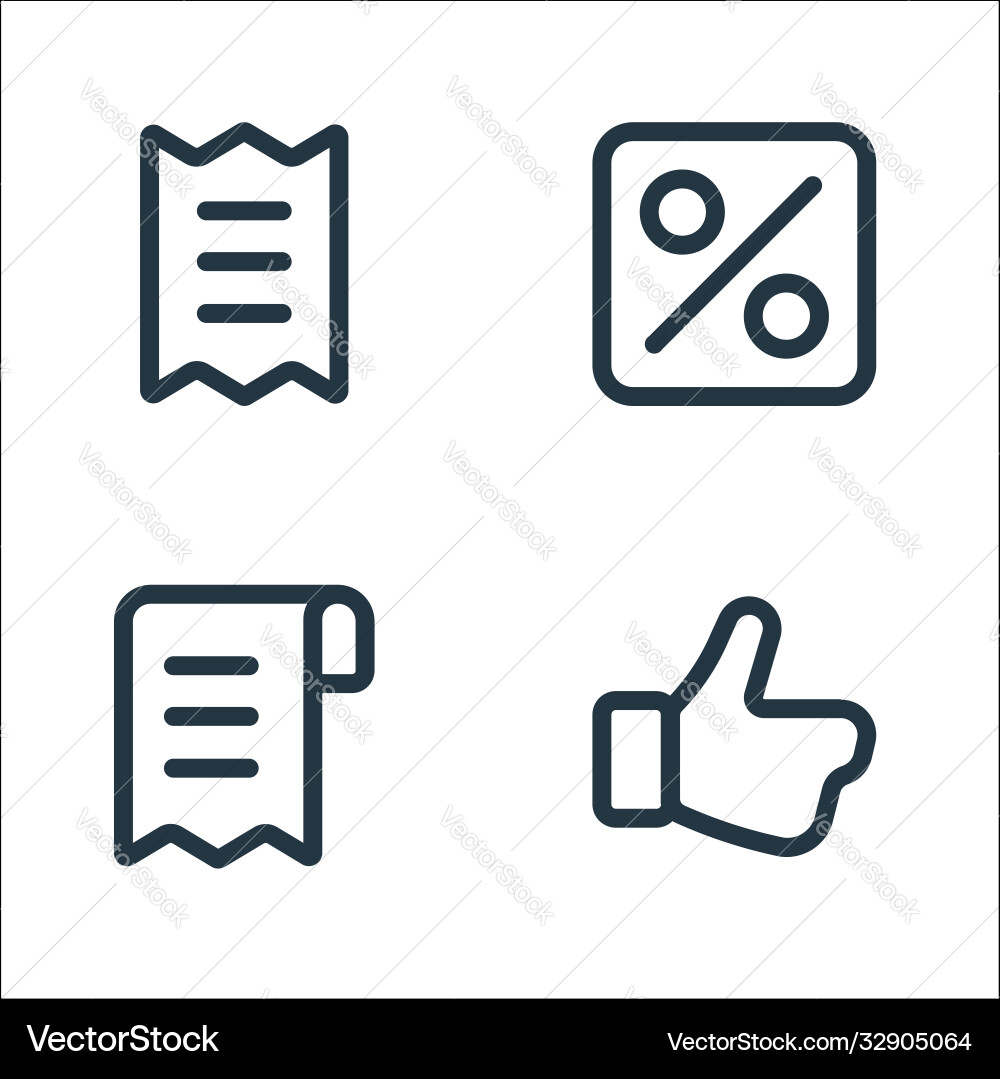 Marketplace line icons linear set quality Vector Image