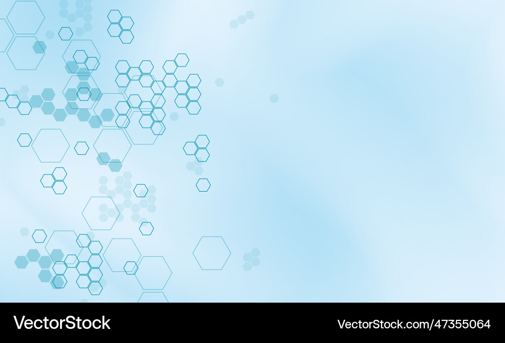 Medical concept with hexagonal pattern background Vector Image
