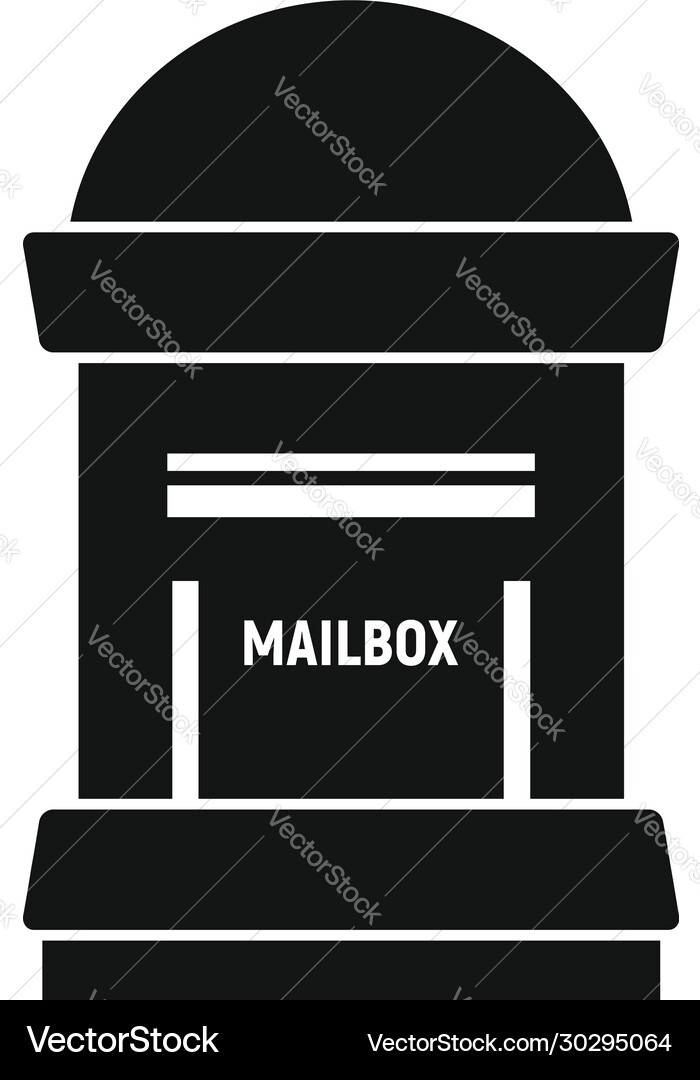 Office mailbox icon simple style vector image