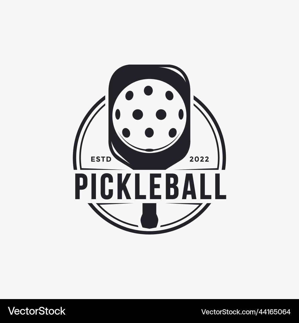 Pickleball logo club vector image