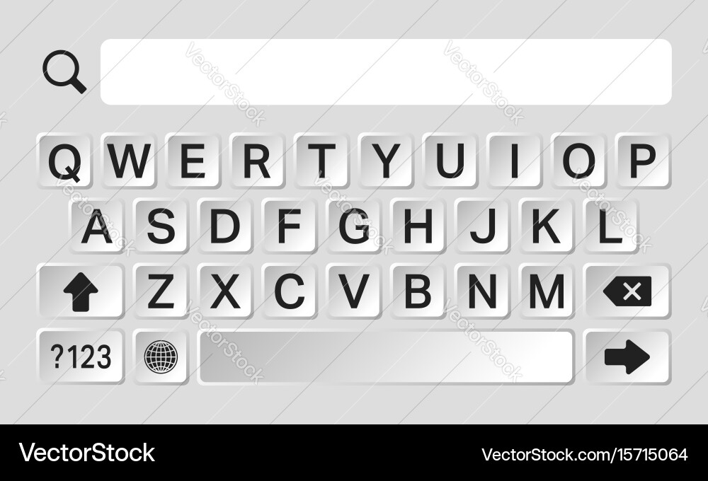 Smartphone Keyboard Interface vector image