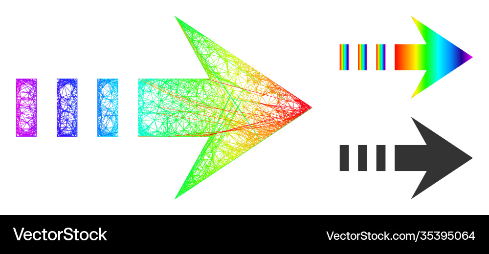 Spectrum hatched gradient send right icon Spectrum hatched gradient send right icon vector image