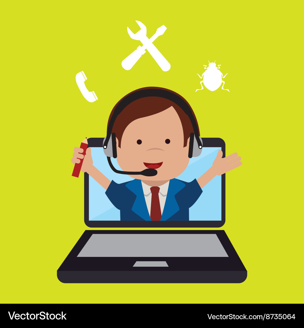 Technical support design vector image