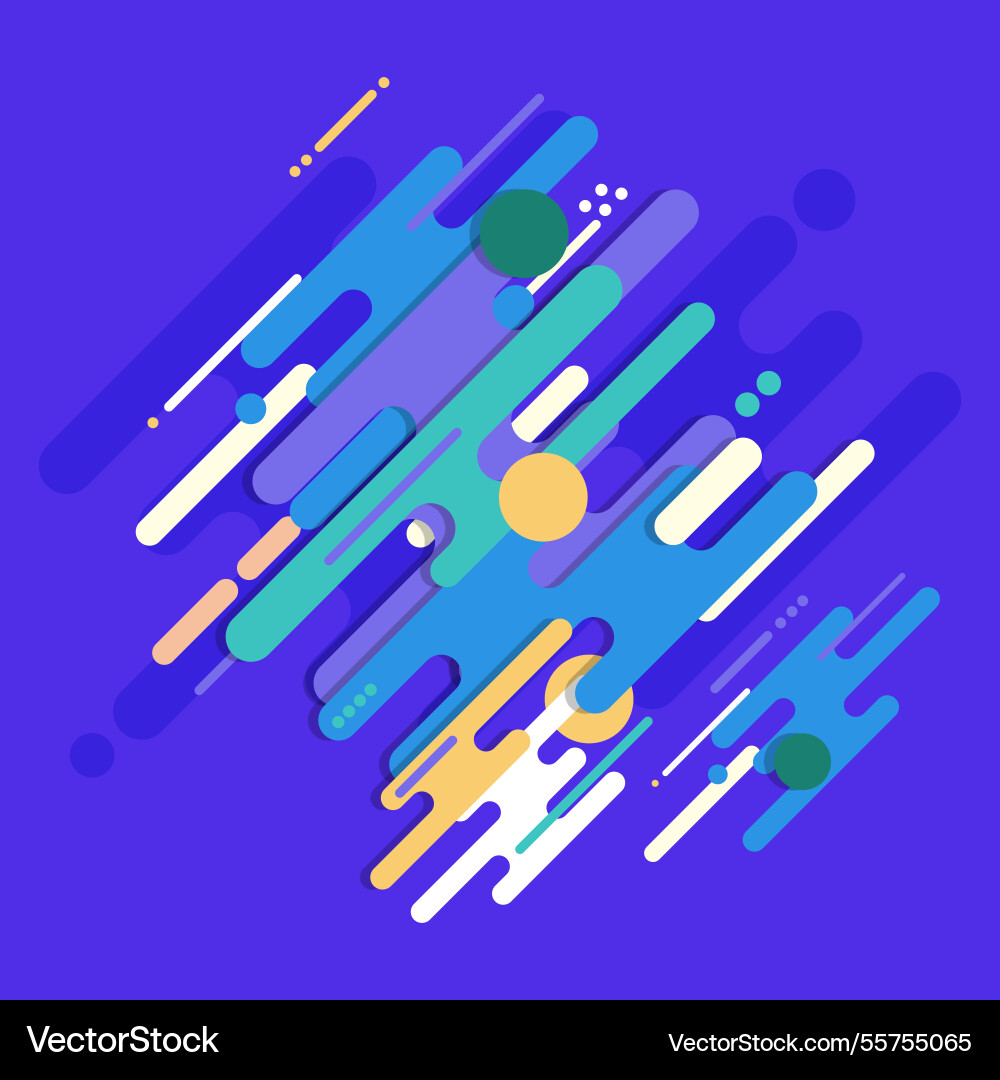 Abstract background with colorful rounded shapes Vector Image