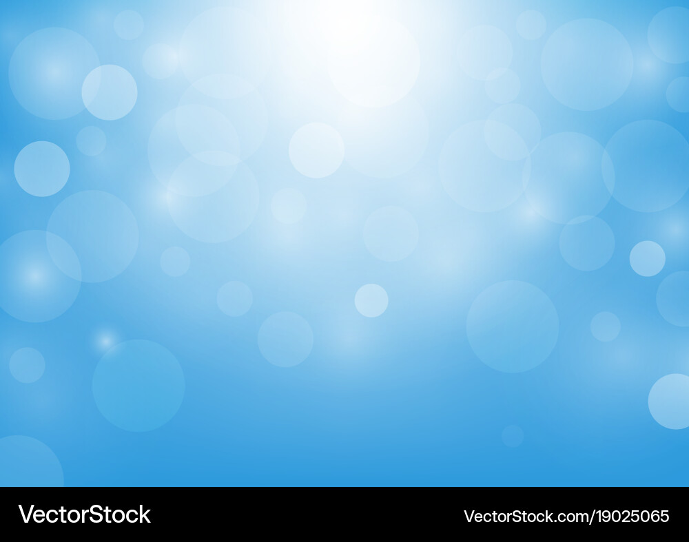 Abstract Bokeh Blue Background Vector Image