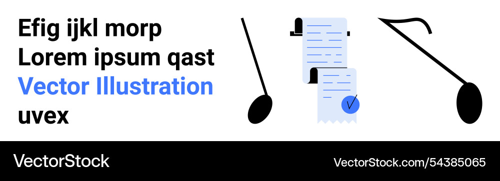 Abstract document verification process with pens Vector Image