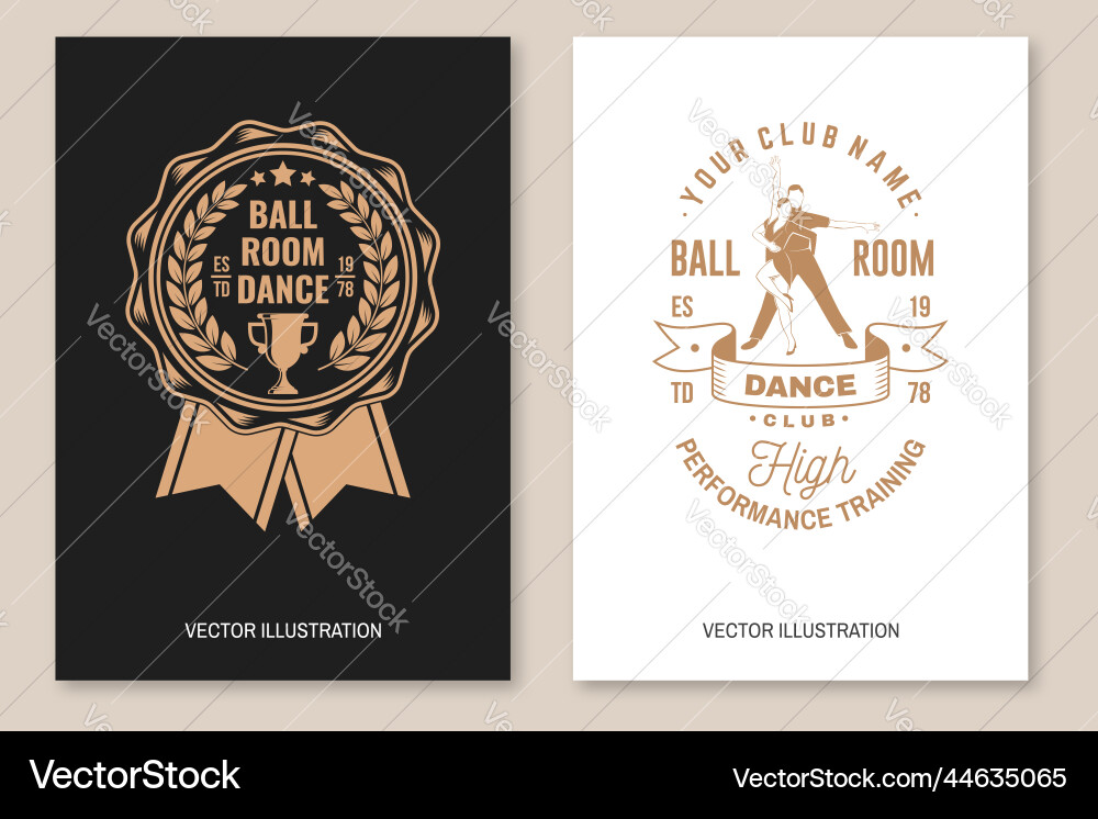 Ballroom Tanz Sport Club Flyer Prospekt Banner Ballroom Tanz Sport Club Flyer Prospekt Banner vektorbild