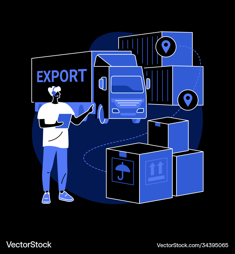 Export control abstract concept Export control abstract concept vector image