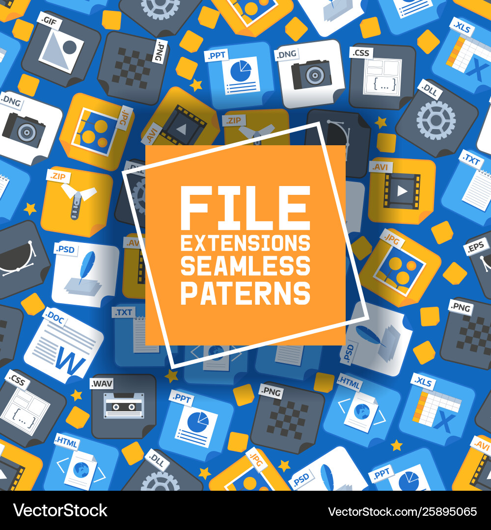 Flat style icon set seamless pattern Flat style icon set seamless pattern vector image