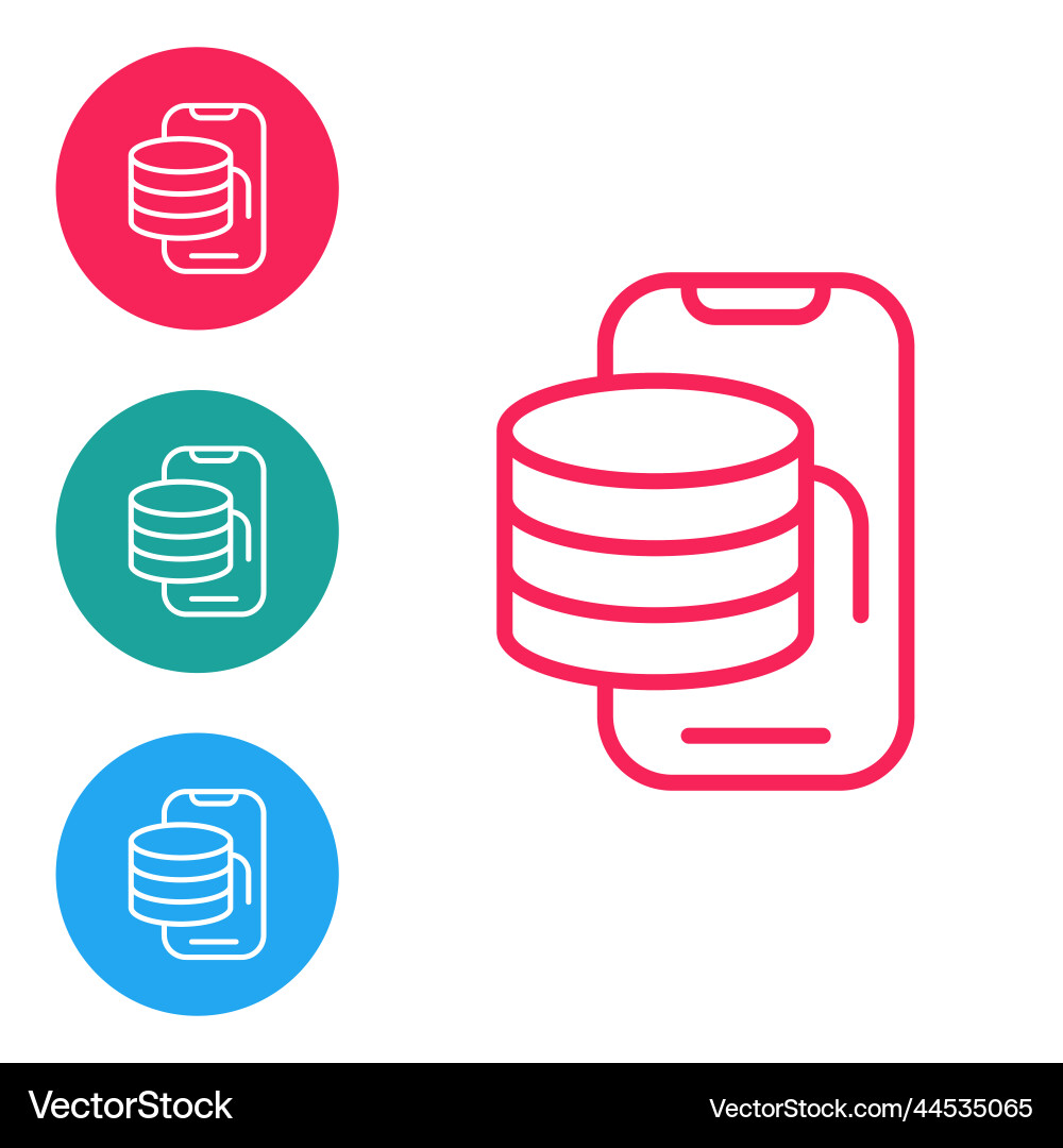 Red line cloud technology data transfer Vector Image