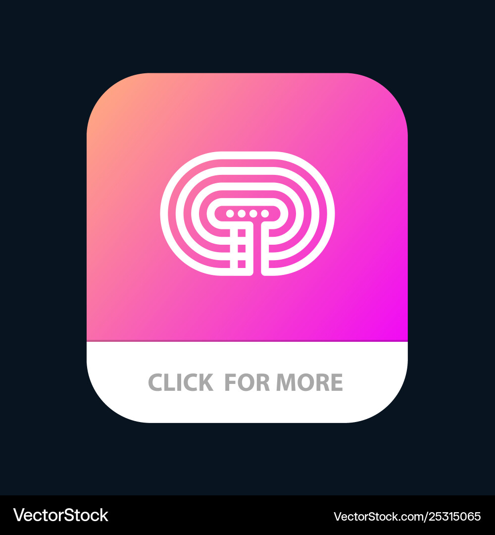 Running stadium surface track mobile app button Running stadium surface track mobile app button Vector Image