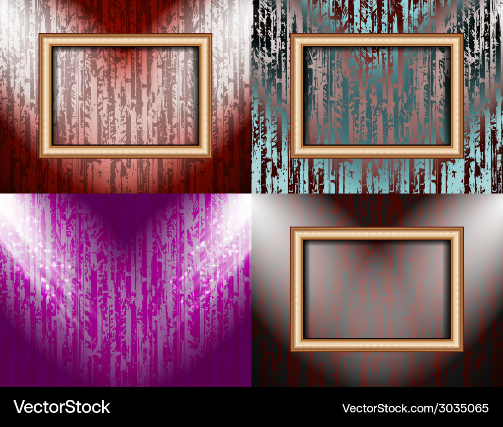 Set of colorful abstract backgrounds and frames Vector Image