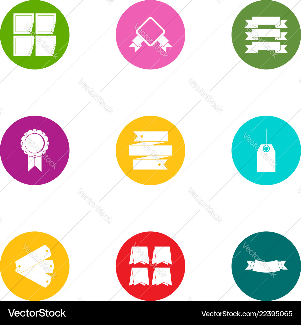 Textile product icons set flat style Textile product icons set flat style vector image
