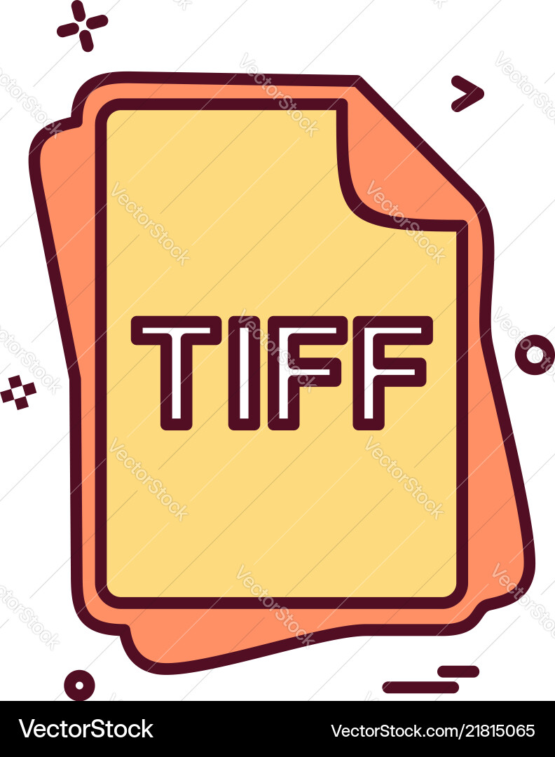 Tiff file type icon design Vector Image
