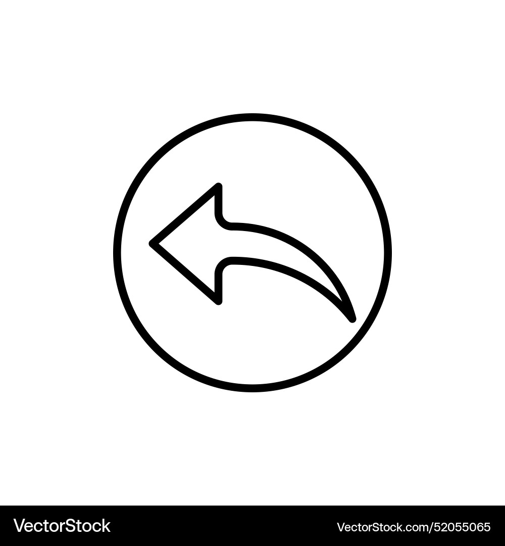 Undo arrow sign icon for interface controls Vector Image