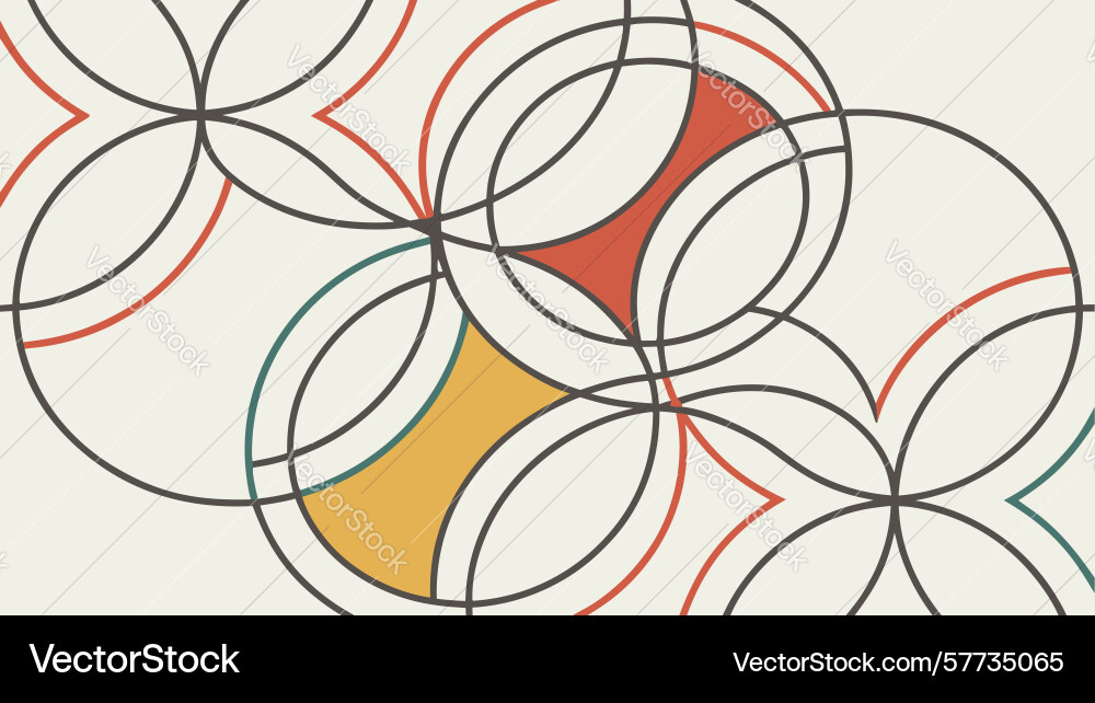 Vibrant overlapping circles pattern vector image