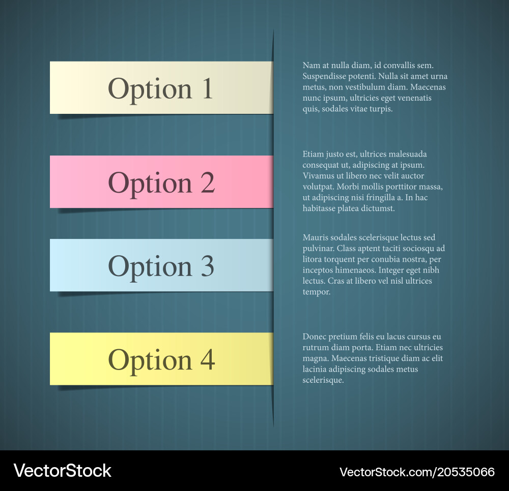 Abstract background with multiple options eps10 vector image