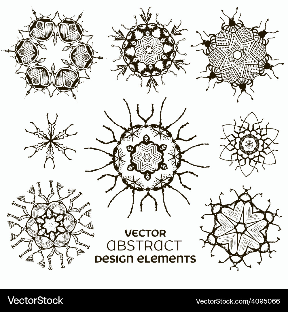 Abstract design elements set vector image