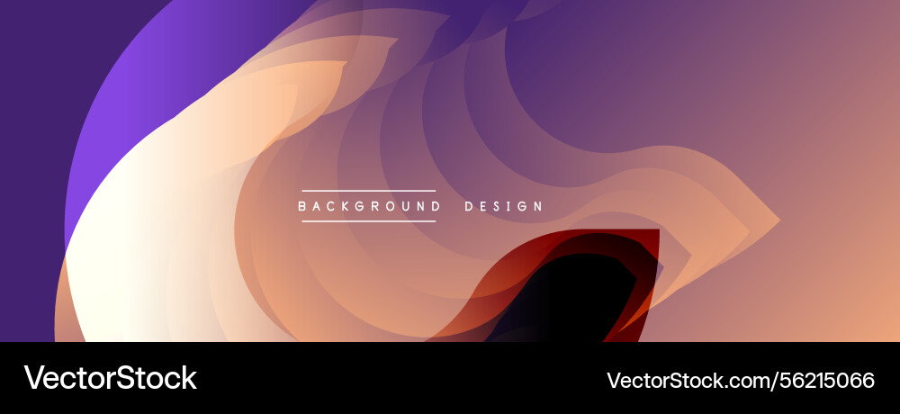 Abstract flowing layers create dynamic visual Vector Image