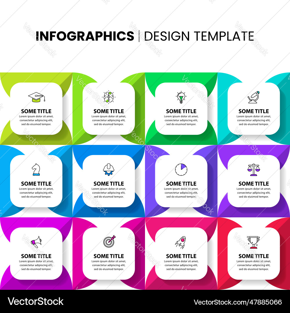 Abstract Workflow Infographic Template Vector Image