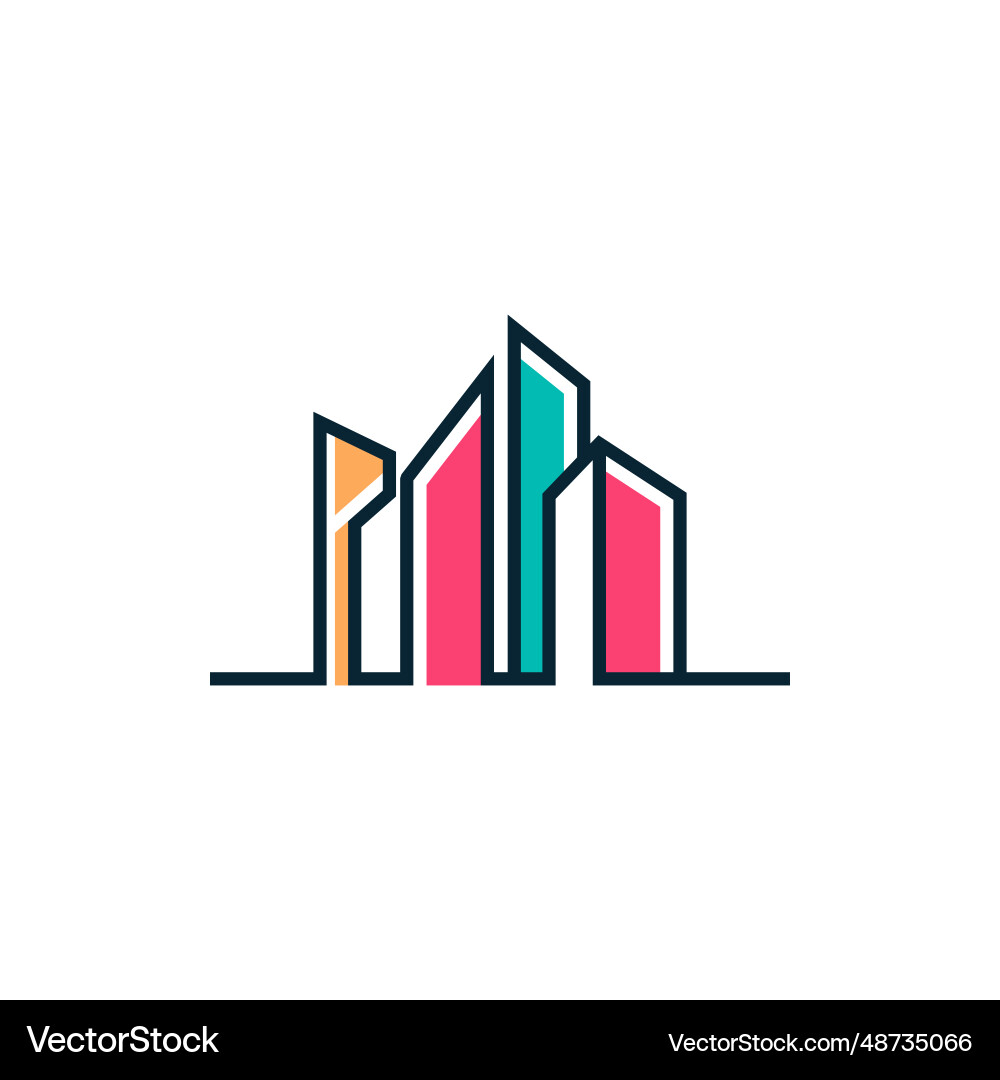 Building logo design element with modern concept Vector Image
