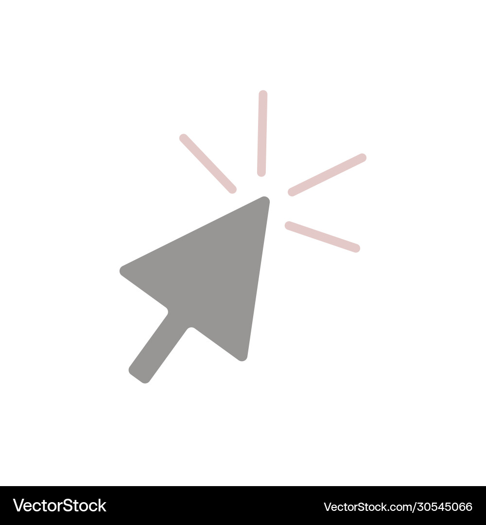 Computer mouse click cursor on white background vector image