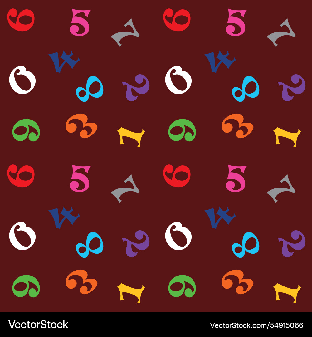 Cute number and mathematic seamless pattern backgr Vector Image