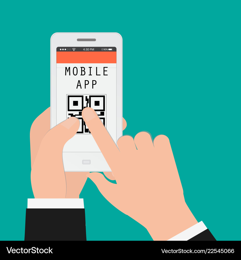 Hand pressing a web app icon on touch screen Hand pressing a web app icon on touch screen vector image