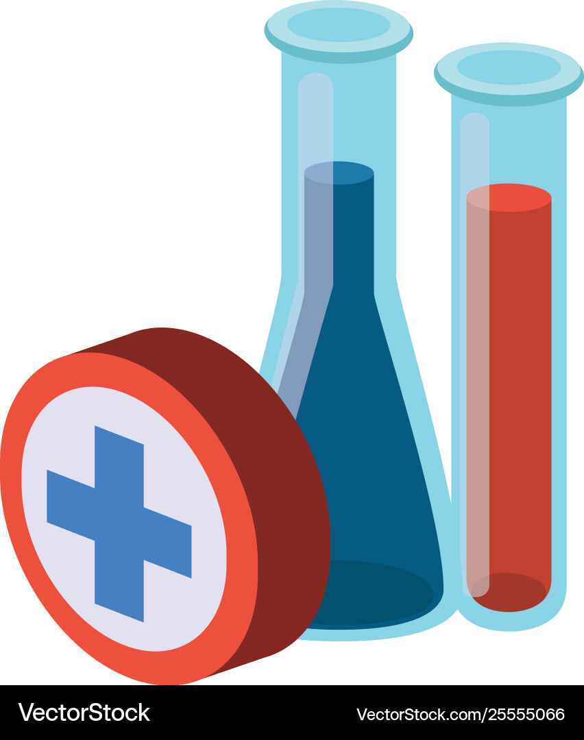 Laboratory instruments in white background Vector Image
