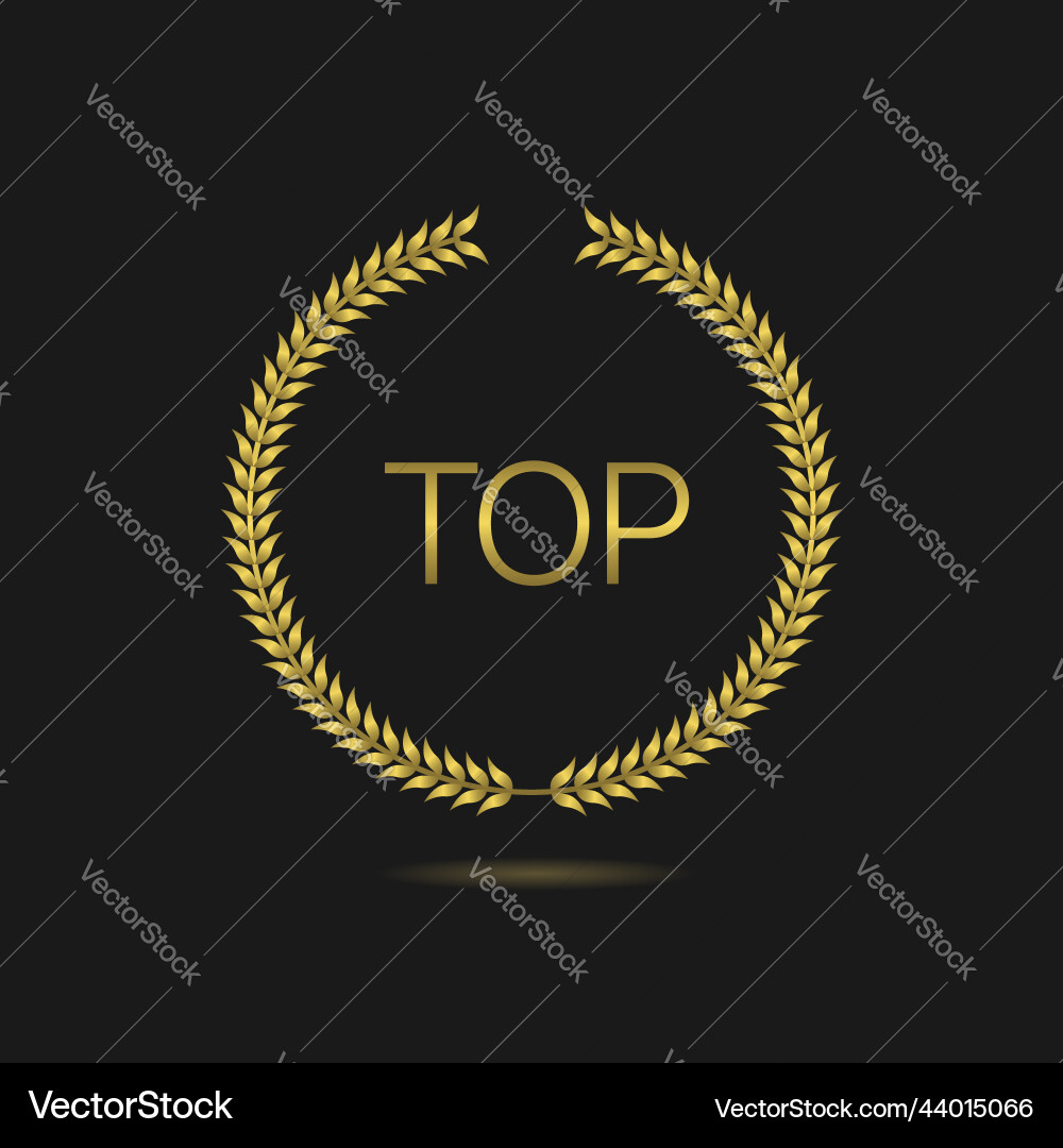 Laurel Wreath Label Set Vector Image