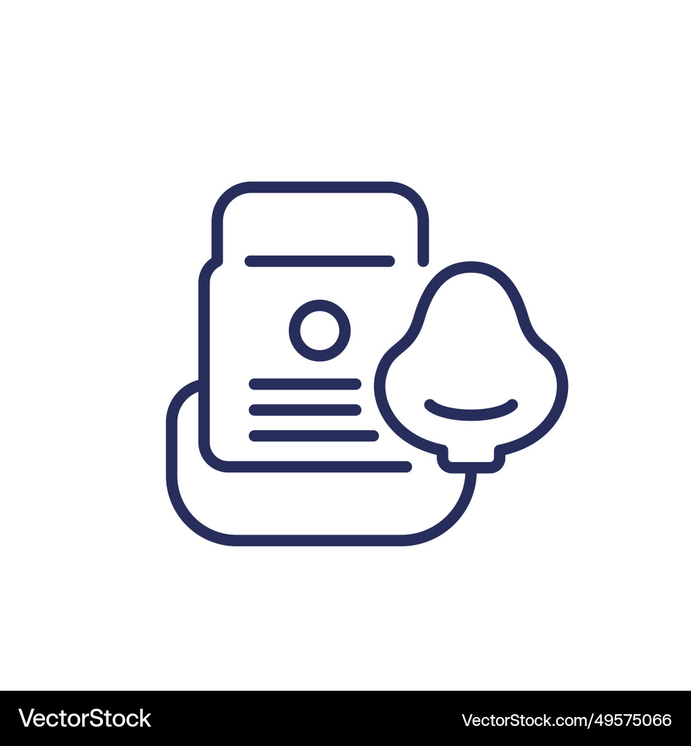 Nebulizer machine icon line minimal design Vector Image