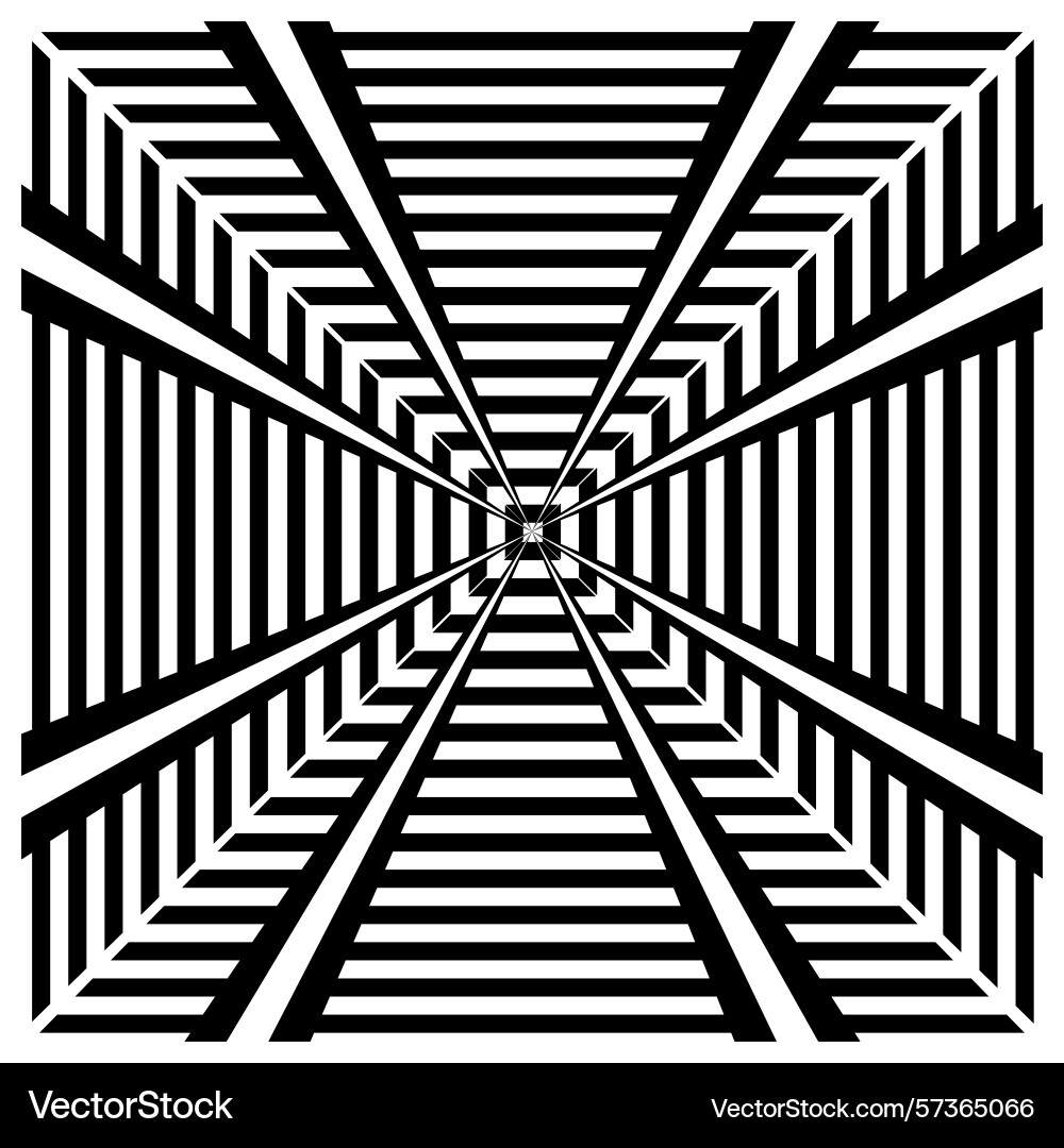 Optical pattern geometric tunnel effect Optical pattern geometric tunnel effect vector image